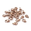 Ion Plating(IP) 304 Stainless Steel Lobster Claw Clasps STAS-H353-C-02RG-3