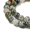 Natural Tree Agate Round Gemstone Beads Strands X-G-R255-6mm-2