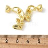 Brass Pave Clear Cubic Zirconia Fold Over Clasps KK-M320-17G-3