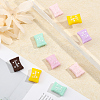 CHGCRAFT 6Pcs 6 Colors Food Grade Eco-Friendly Silicone Beads SIL-CA0001-78-5