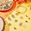 SUNNYCLUE 40Pcs 10 Style Autumn Theme Alloy Enamel Pendants ENAM-SC0003-40-4