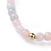 Natural Morganite Stretch Bracelets BJEW-JB04556-05-2