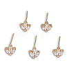 Brass Pave Clear Cubic Zirconia Stud Earring Findings LS-X-KK-N235-041-2