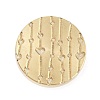 Texture Theme Roung Brass Stamp Head LS-AJEW-M036-06H-G-2