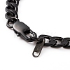 Men's 304 Stainless Steel Cuban Link Chain Bracelets BJEW-JB05917-02-3