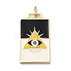 Brass Micro Pave Cubic Zirconia Pendant with Enamel KK-H458-02G-H01-1