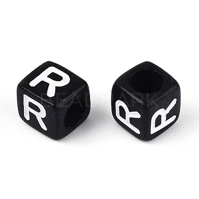 Initial Acrylic Horizontal Hole Beads OACR-ZX006-35R-1