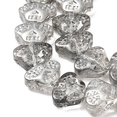 Transparent Electroplate Glass Beads Strands EGLA-F158-PL02-A-1