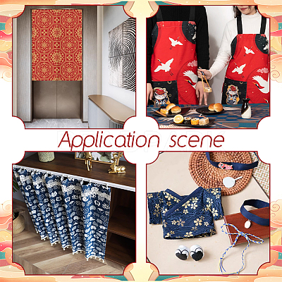 Japanese Style Cotton Fabric DIY-WH0504-889A-1