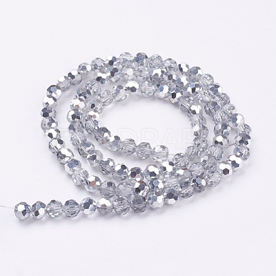 1 Strand Electroplate Glass Beads Strands X-EGLA-J042-6mm-H02-1