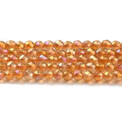 Electroplate Transparent Glass Beads Strands LS-GLAA-H021-01A-FR06-1