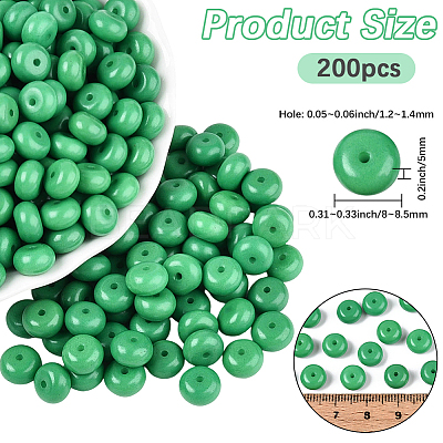 200Pcs Opaque Baking Paint Glass Seed Beads SEED-PA0001-01C-1