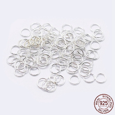 925 Sterling Silver Saw Cut Open Jump Rings STER-F036-02S-0.7x5mm-1