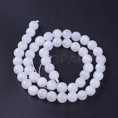 Natural Rainbow Moonstone Beads Strands G-G970-37-8mm-1