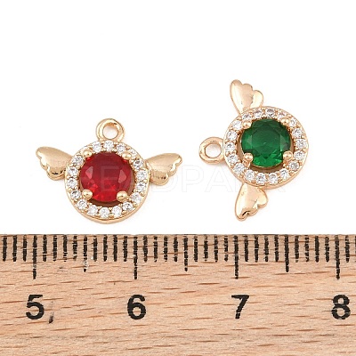 Brass Pave Cubic Zirconia Charms CU-CBA8183-02G-1