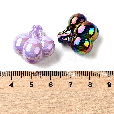 UV Plating Opaque Acrylic Beads MACR-F083-09-1