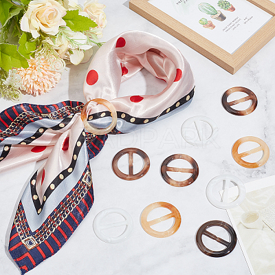 30Pcs 5 Colors Resin Scarf Clips BUTT-NB0001-86-1