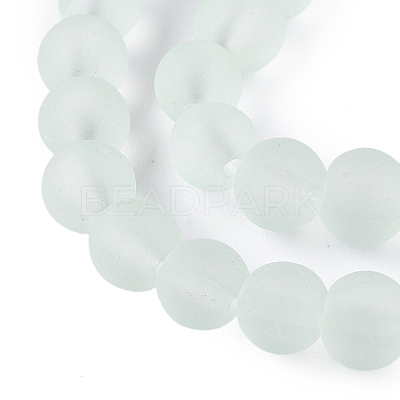 Baking Paint Transparent Glass Bead Strands GLAA-S031-8mm-29-1
