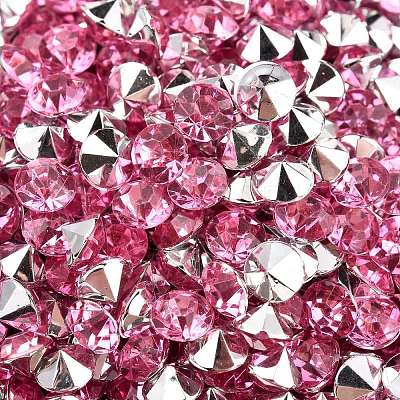 Imitation Taiwan Acrylic Rhinestone Pointed Back Cabochons GACR-A003-5mm-14-1