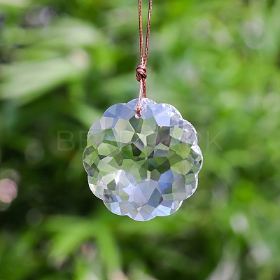 Flower Faceted K9 Glass Suncatchers PW-WG401CC-01-1