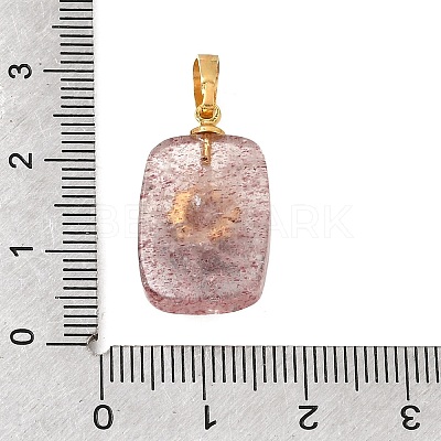 Natural Strawberry Quartz Pendants G-T151-02G-1