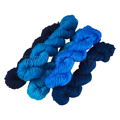 5 Bundles 5 Colors Acrylic Fiber Yarn OCOR-TA0003-22-1