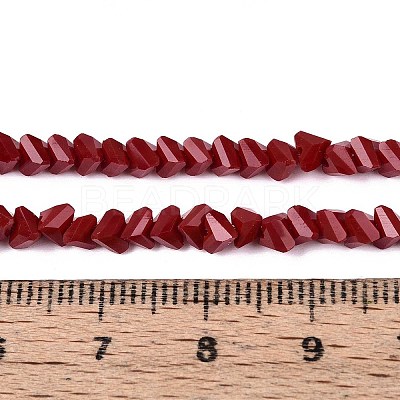 Opaque Glass Beads Strands GLAA-N019-4mm-15-1