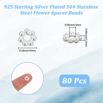 80Pcs 304 Stainless Steel Spacer Beads STAS-BBC0008-27C-P-1