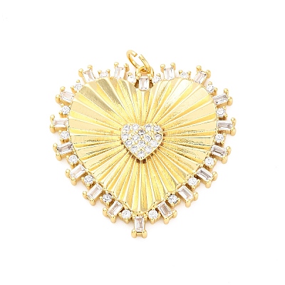 Brass Micro Pave Cubic Zirconia Pendants KK-D325-61G-04-1