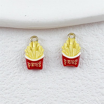 Fries Alloy Enamel Charms ENAM-P264-01D-G-1