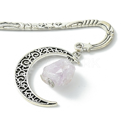 Natural Amethyst Raw Beads Bookmarks AJEW-JK00201-03-1