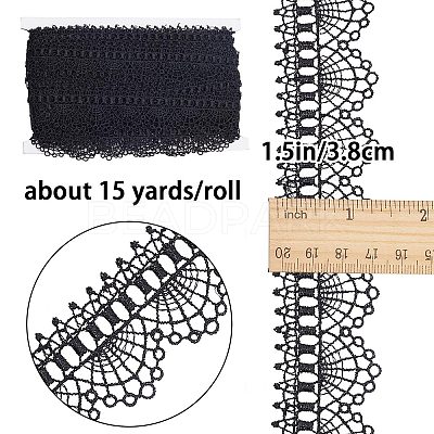 15 Yards Polyester Stitchwork Lace OCOR-GF0002-40B-1