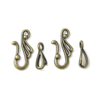 Tibetan Style Hook and Eye Clasps MLF1157Y-NF-1