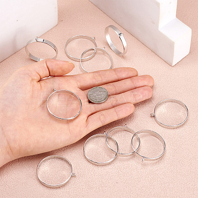 Alloy Open Back Bezel Big Pendants PALLOY-TA0021-01P-1