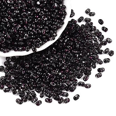 Picasso Spray Painted Glass Seed Beads SEED-T006-04-36-1