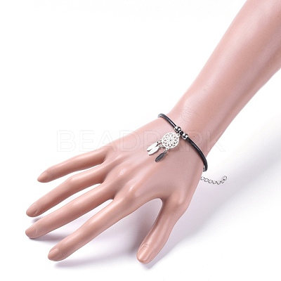 Unisex Charm Bracelets BJEW-JB04710-07-1