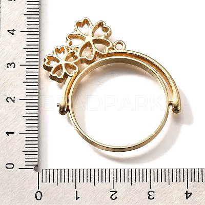 Rotatable Alloy Swivel Open Back Bezel Pendants PALLOY-I223-20LG-1