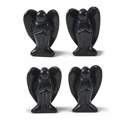 Synthetic Blue Goldstone Carved Angle Figurines GG-CBA9C2C-A20-1