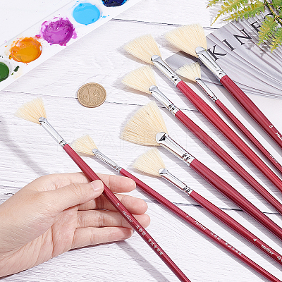 9Pcs Sector Painting Brush AJEW-GF0004-56-1