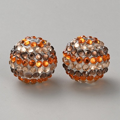 Thanksgiving Day Theme Resin Rhinestone Beads RB-WH0003-08P-1
