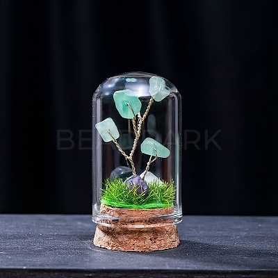 Natural Green Aventurine Display Decorations G-PW0004-25B-1