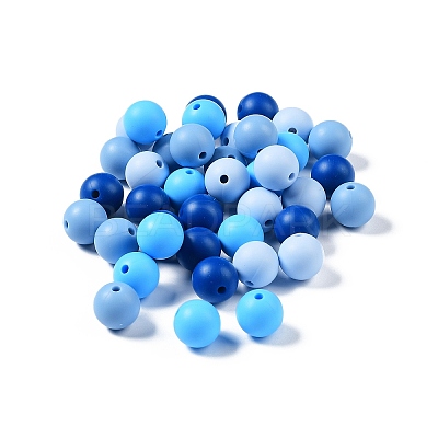 Round Food Grade Eco-Friendly Silicone Focal Beads SIL-F003-01B-1