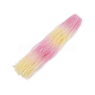 Gradient Color Baking Paint Glass Bead Strands X1-DGLA-A039-T6mm-A01-1
