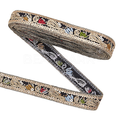 Polyester Embroidery Ribbon OCOR-WH0101-160B-1