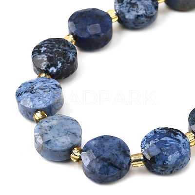 Natural Dumortierite Beads Strands G-B094-A36-01-1