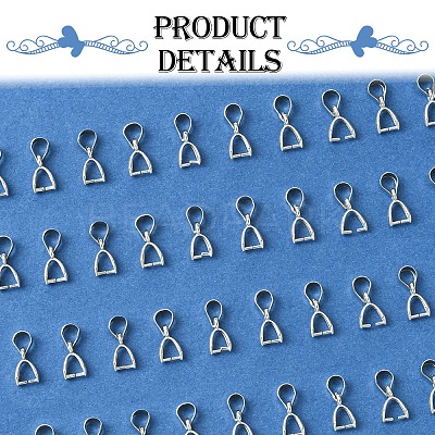 50Pcs Brass Ice Pick Pinch Bails IFIN-FS0001-47B-1