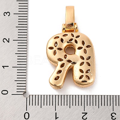 Brass Micro Pave Cubic Zirconia Pendants KK-C076-29R-G01-1