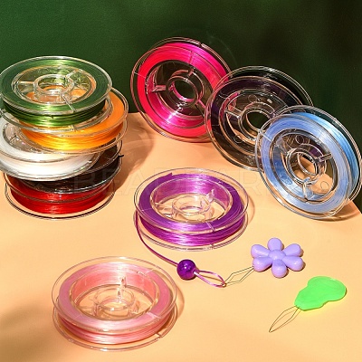 DIY 10 Rolls Strong Stretchy Beading Elastic Thread DIY-YW0005-88-1