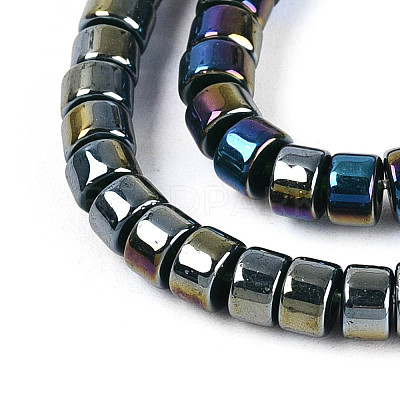AB Color Plated Opaque Glass Beads Strands GLAA-T026-2x4mm-P16-1