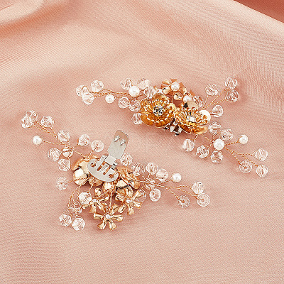 1 Pair Iron Rhinestone Shoe Decorations DIY-NB0007-83-1